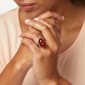 Elegant Amber Ring